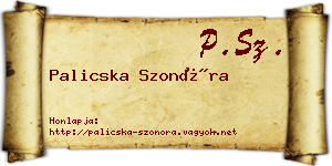 Palicska Szonóra névjegykártya